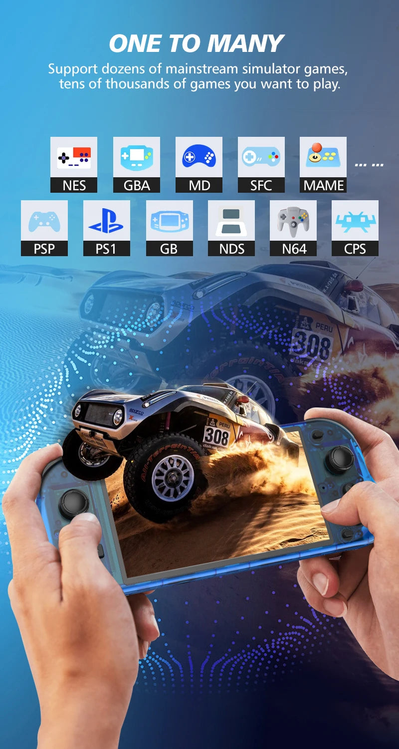 Retro R50S Retro Handheld Video Game Console Linux System 5.1 Inch IPS Screen Portable Pocket Video Player 128GB R36S PLUS Ultra