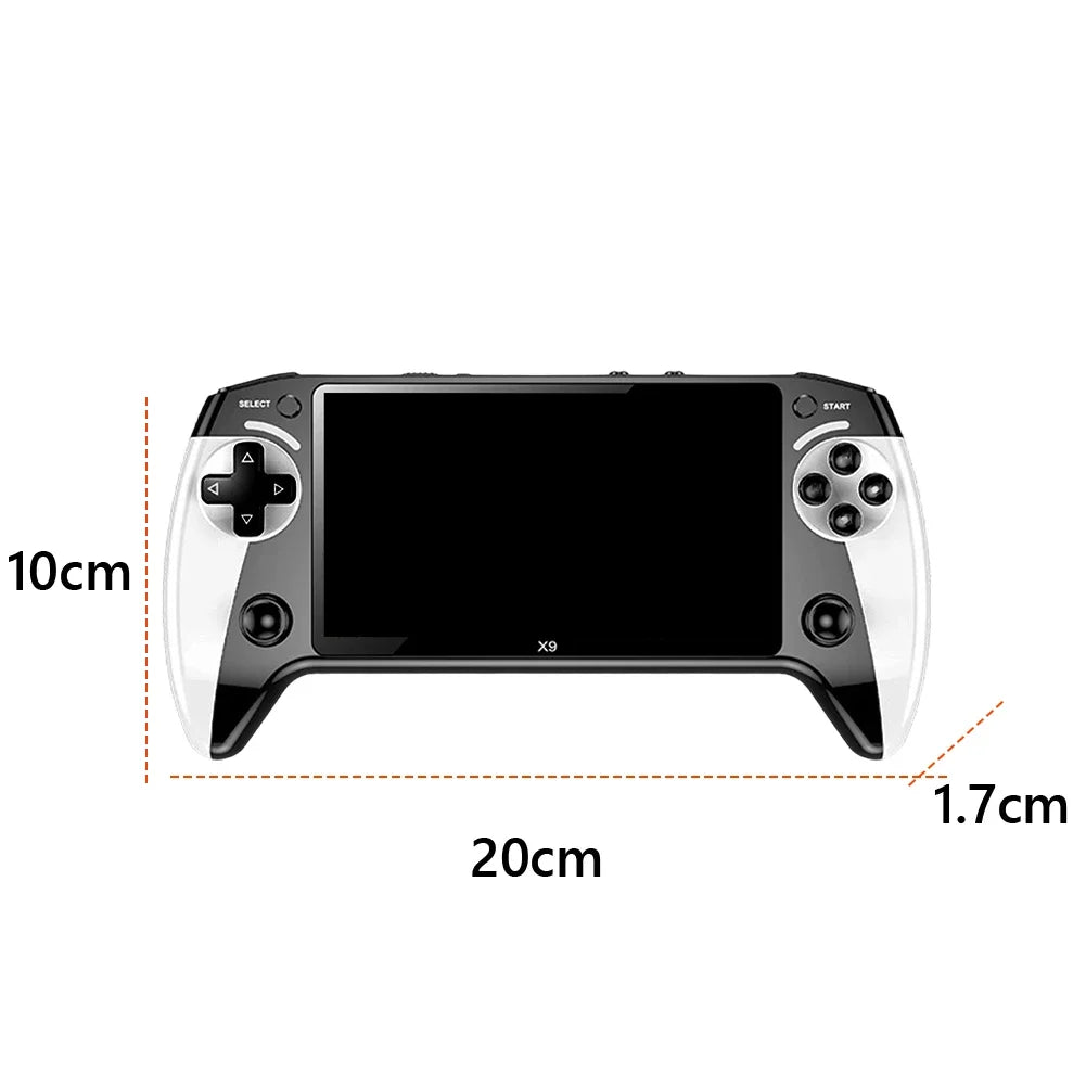 X9 Handheld Game Console Built-in 9 Classic Game Emulators 5.5Inch Screen 1500mAh 360° Non-slip joystick Retro Video Game Player