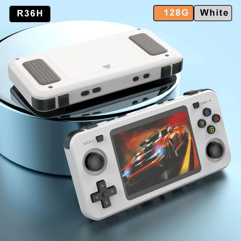 15000+ Ready Games! 3.5" IPS Retro Handheld Console RK3326, 3000mAh Long Play original ARKOS Blue R36H 64GB 128GB