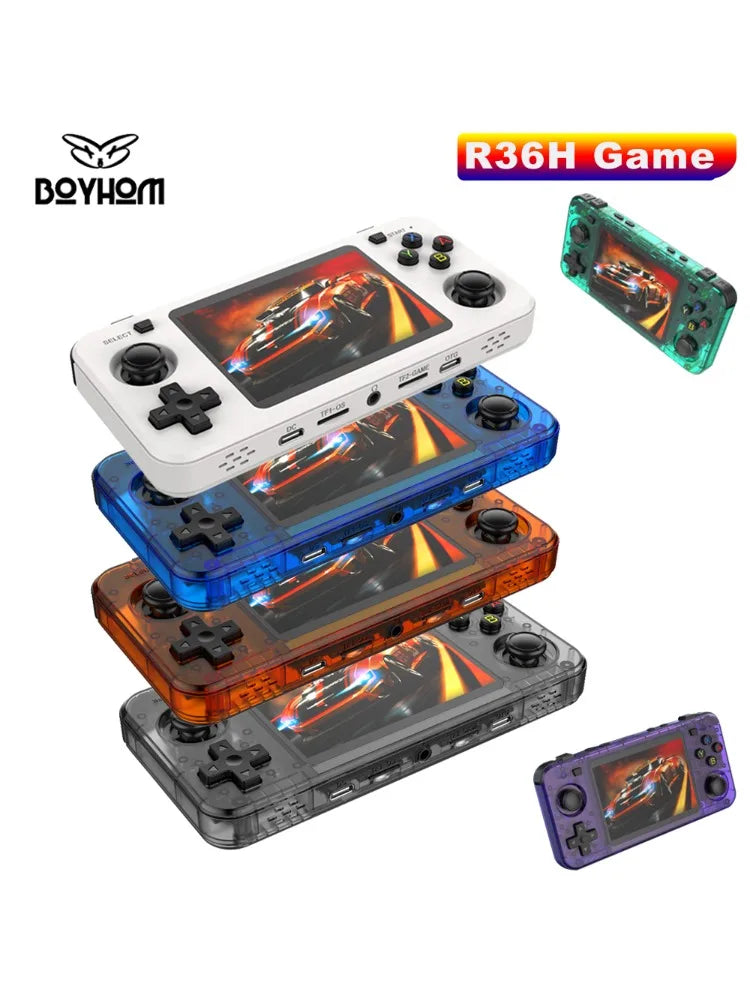 15000+ Ready Games! 3.5" IPS Retro Handheld Console RK3326, 3000mAh Long Play original ARKOS Blue R36H 64GB 128GB