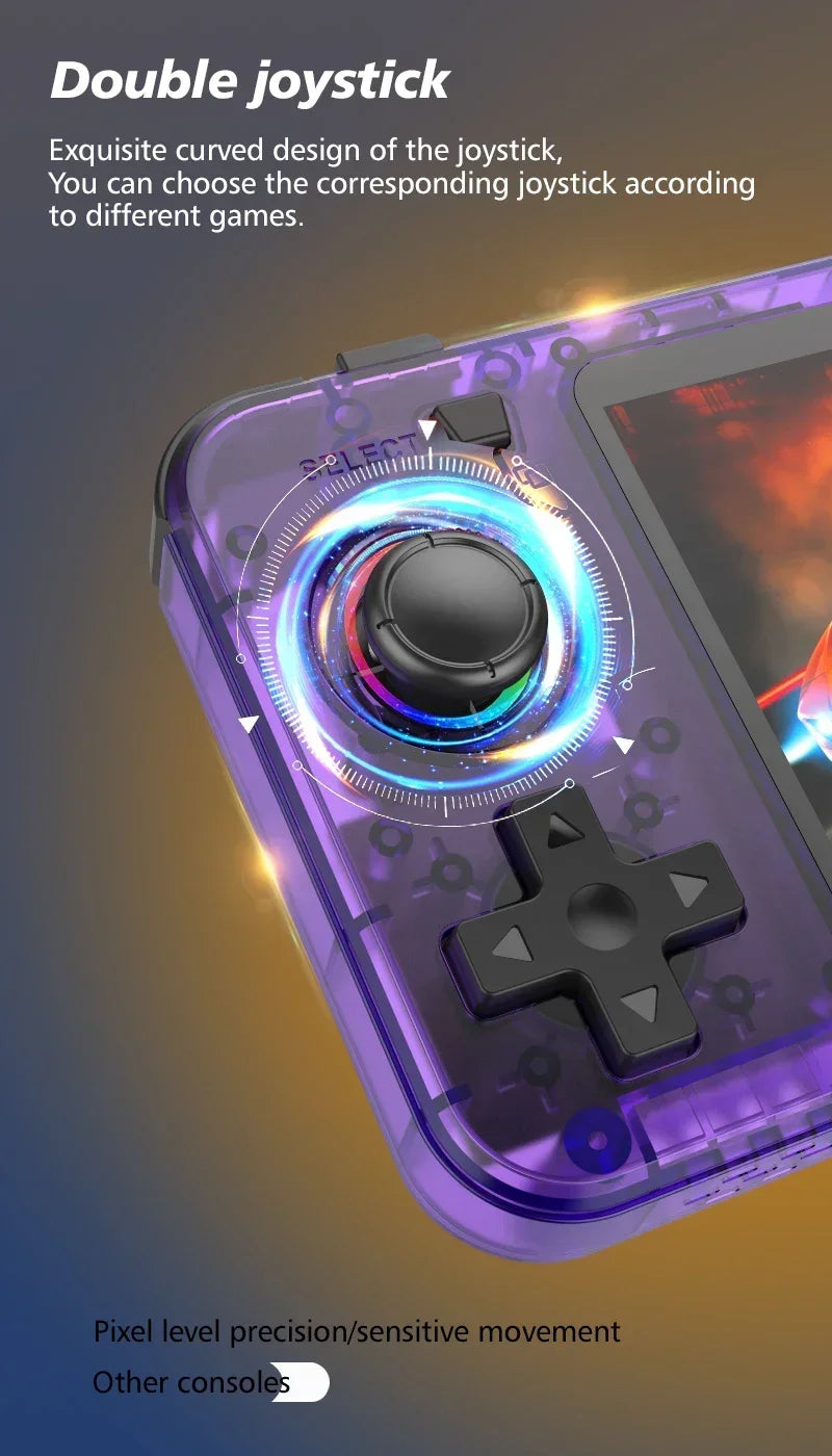 15000+ Ready Games! 3.5" IPS Retro Handheld Console RK3326, 3000mAh Long Play original ARKOS Blue R36H 64GB 128GB