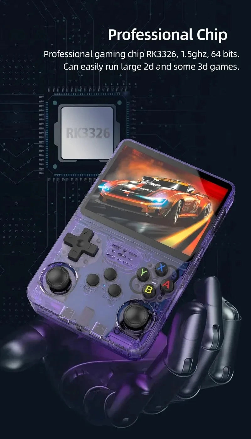 R36S new retro game console 3.5-inch Linux open-source system portable handheld game console with 128GB large memory